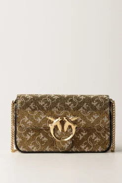 Pinko Love One Pocket Monogram StrassBRONZO/ORO-ORO