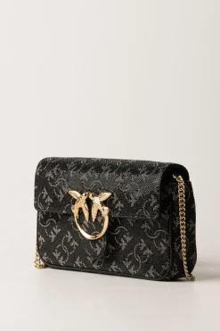 Pinko Love One Pocket Monogram StrassNERO/ARGENTO-ORO