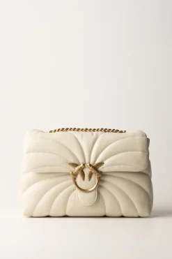 Pinko Love Puff ButterflyBIANCO SETA-ANTIQUE GOLD