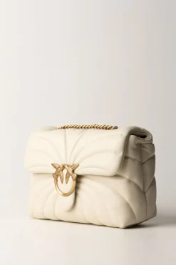 Pinko Love Puff ButterflyBIANCO SETA-ANTIQUE GOLD