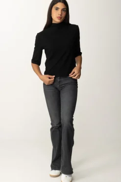 Pinko Maglia a Collo Alto con Logo "love Birds"NERO LIMOUSINE