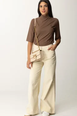 Pinko Maglia a Collo Alto con Logo "love Birds"TERRA SCURO