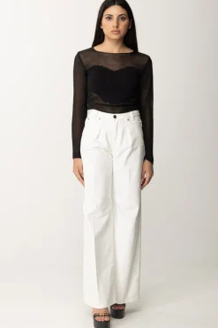 Pinko Maglia a Rete Effetto NudeNERO LIMOUSINE