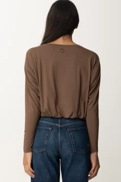 Pinko Maglia con Arriccio In VitaTERRA SCURO