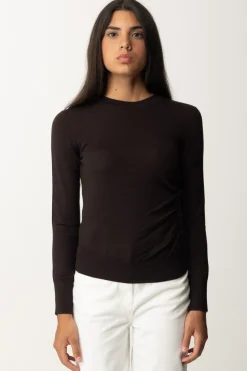 Pinko Maglia con Bottoni LateraliMARRONE