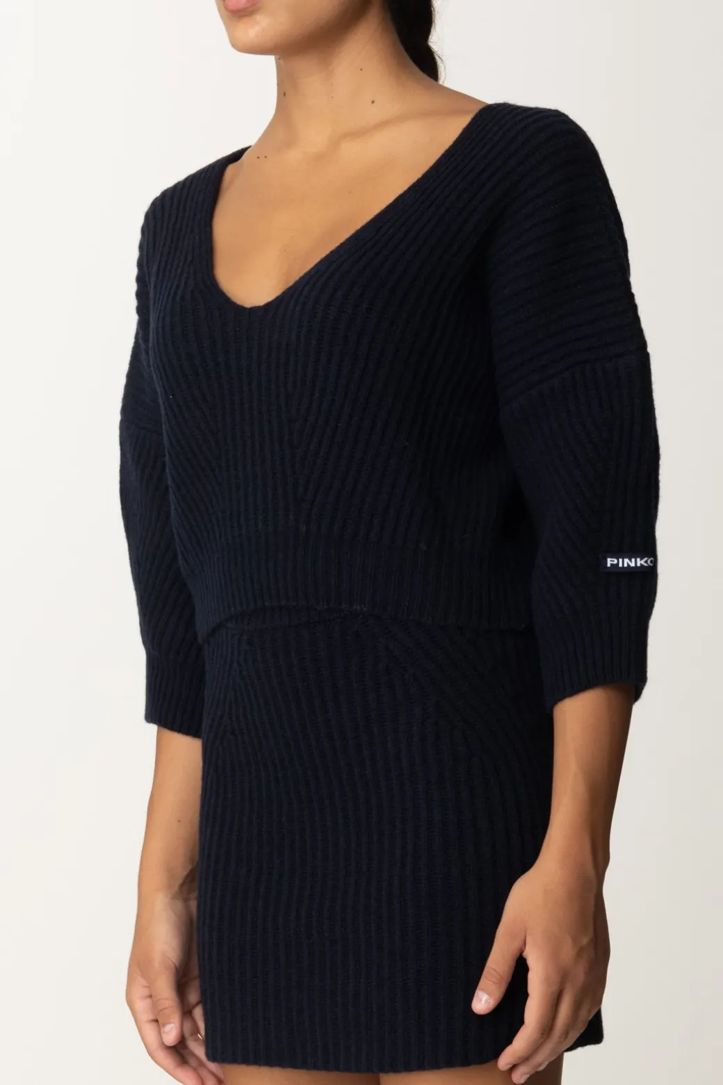 Pinko Maglia Corta a CostineBLU MARINO CUPO