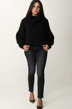 Pinko Maglione Collo Ampio con Etichetta LogoNERO LIMOUSINE