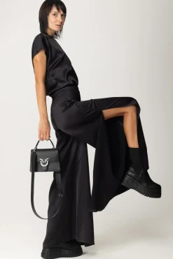 Pinko Pantaloni Ampi con Spacchi LateraliNERO LIMOUSINE