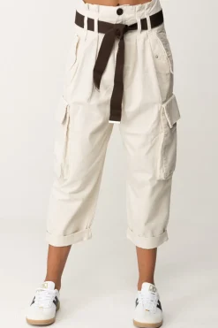 Pinko Pantaloni Cargo OverBIANCO LATTE