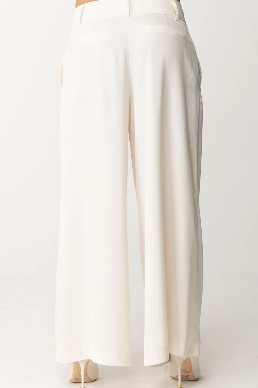Pinko Pantaloni In Satin Effetto OpacoROSA FUMO BIANCO