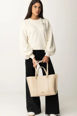 Pinko Pantaloni Wide Leg In VellutoNERO LIMOUSINE