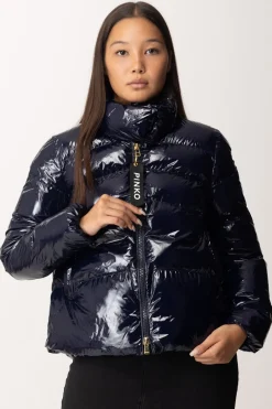 Pinko Piumino In Nylon LucidoBLU-ECLISSI TOTALE