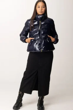 Pinko Piumino In Nylon LucidoBLU-ECLISSI TOTALE