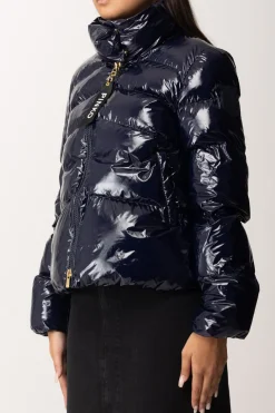 Pinko Piumino In Nylon LucidoBLU-ECLISSI TOTALE