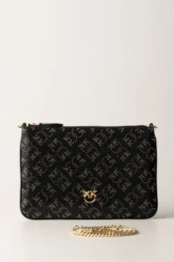 Pinko Pochette Strass MonogramNERO/ARGENTO-ORO