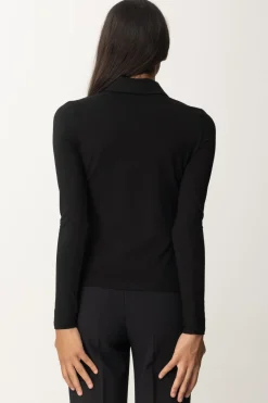 Pinko Polo a Maniche LungheNERO LIMOUSINE