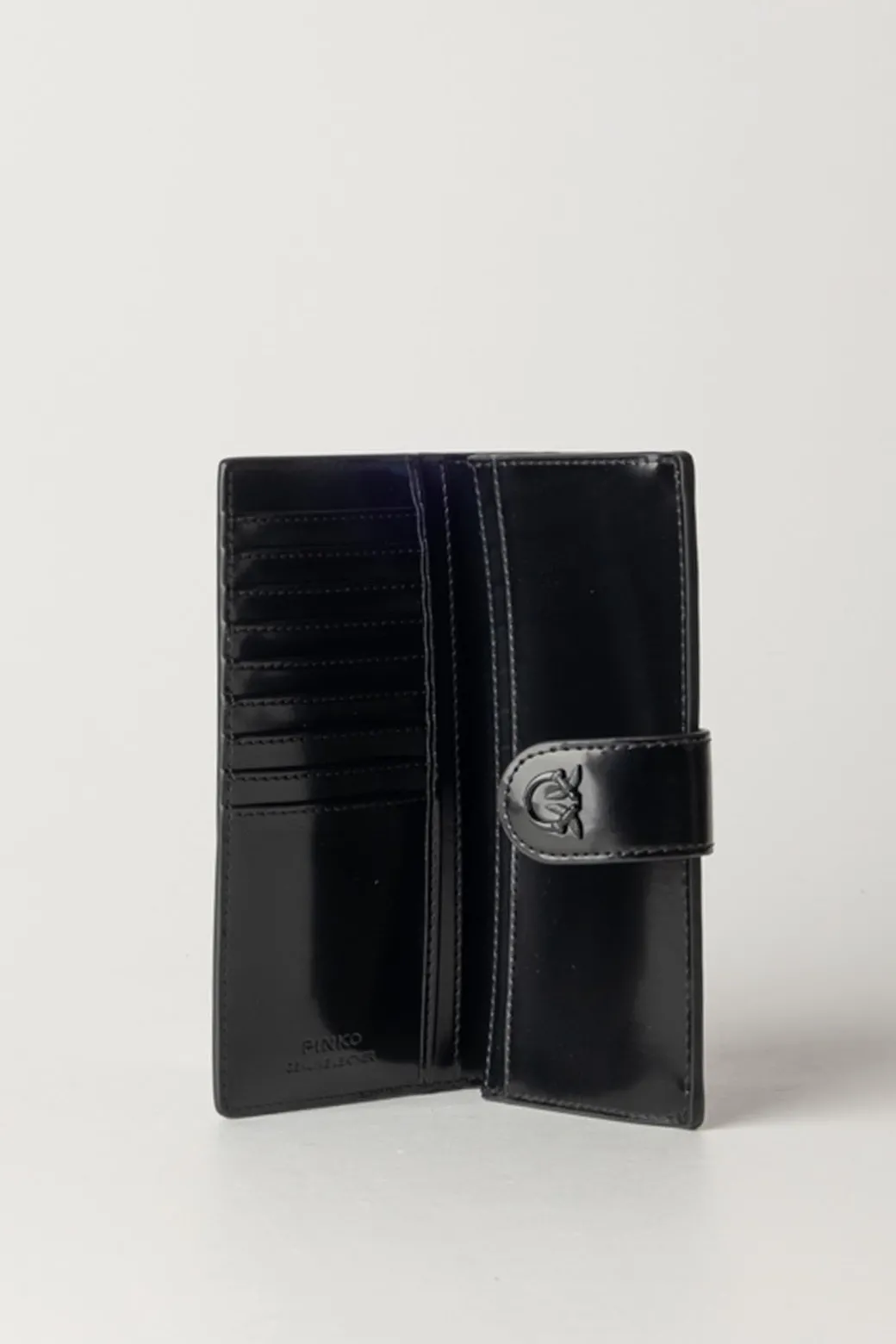 Pinko Portafogli In Pelle Liscia con LogoNERO LIMOUSINE BLOCK COLOR