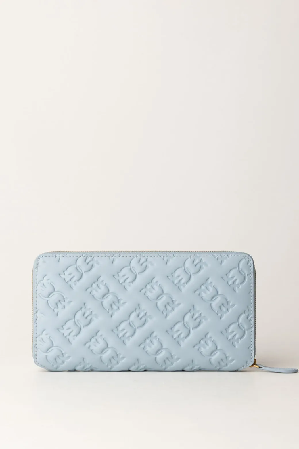 Pinko Portafogli Taylor Zip AroundLIGHT BLUE-ANTIQUE GOLD