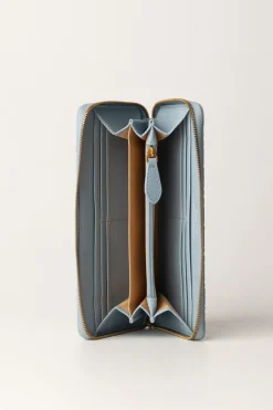 Pinko Portafogli Taylor Zip AroundLIGHT BLUE-ANTIQUE GOLD