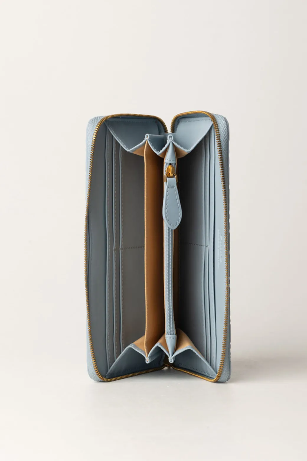Pinko Portafogli Taylor Zip AroundLIGHT BLUE-ANTIQUE GOLD