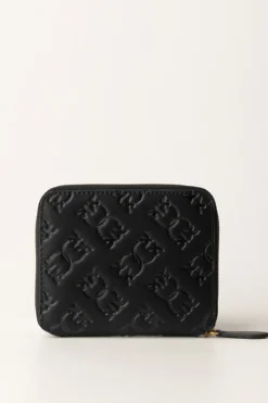 Pinko Portafoglio Quadrato Zip-aroun con Pattern LogoNERO-ANTIQUE GOLD