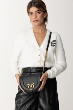 Pinko Round Love Bag MiniNERO-ANTIQUE GOLD