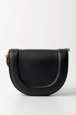 Pinko Round Love Bag MiniNERO-ANTIQUE GOLD