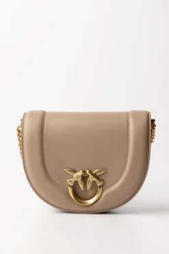 Pinko Round Love Bag MiniBISCOTTO ZENZERO-ANTIQUE GOLD