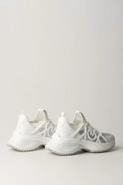 Pinko Sneakers con Logo e StrassBIANCO/CRYSTAL