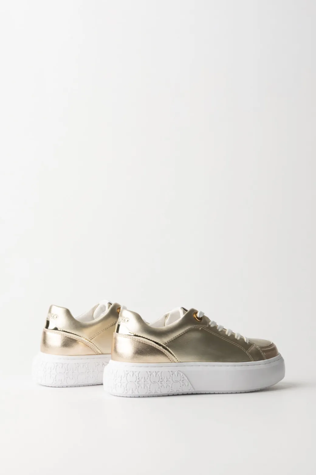 Pinko Sneakers Laminate con Platform LogatoPLATINO