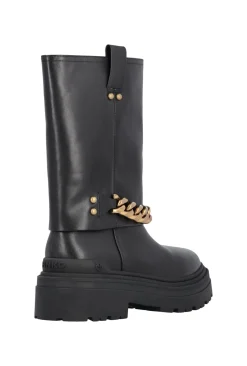 Pinko Stivaletti con Catena GoldBLACK