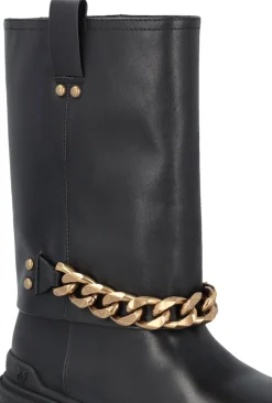 Pinko Stivaletti con Catena GoldBLACK