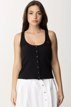 Pinko Top con Bottoni e LogoNERO LIMOUSINE