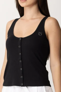 Pinko Top con Bottoni e LogoNERO LIMOUSINE