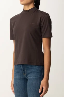 Pinko T-shirt Collo Alto con Ricamo LogoTESTA MORO