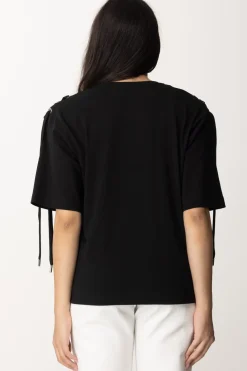 Pinko T-shirt con Lacci LateraliNERO LIMOUSINE