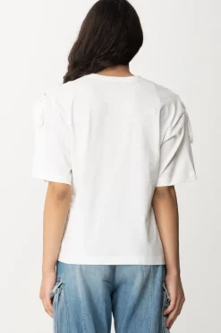 Pinko T-shirt con Lacci LateraliBIANCO BRILL.