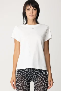 Pinko T-shirt con LogoBIANCO SETA
