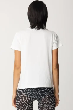 Pinko T-shirt con LogoBIANCO SETA