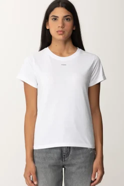 Pinko T-shirt con Mini Logo LetteringBIANCO BRILL.