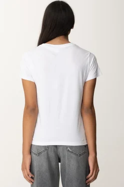 Pinko T-shirt con Mini Logo LetteringBIANCO BRILL.