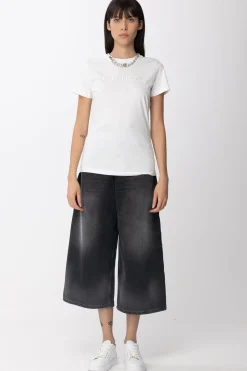 Pinko T-shirt Marcelle con GioielloBIANCO-BIANCANEVE