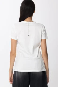 Pinko T-shirt Marcelle con GioielloBIANCO-BIANCANEVE