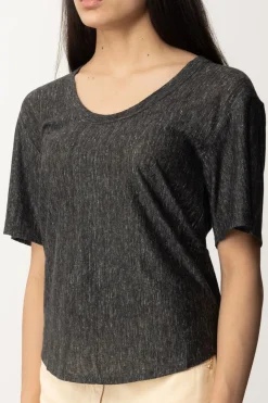 Pinko T-shirt Over In LinoNERO LIMOUSINE