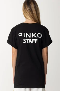 Pinko T-shirt ''pinko Staff''NERO/BIANCO
