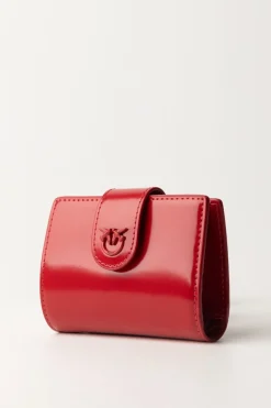 Pinko Wallet In Pelle LucidaROSSO-BLOCK COLOR