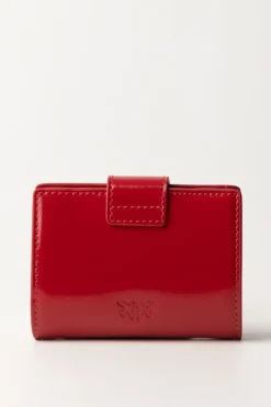 Pinko Wallet In Pelle LucidaROSSO-BLOCK COLOR