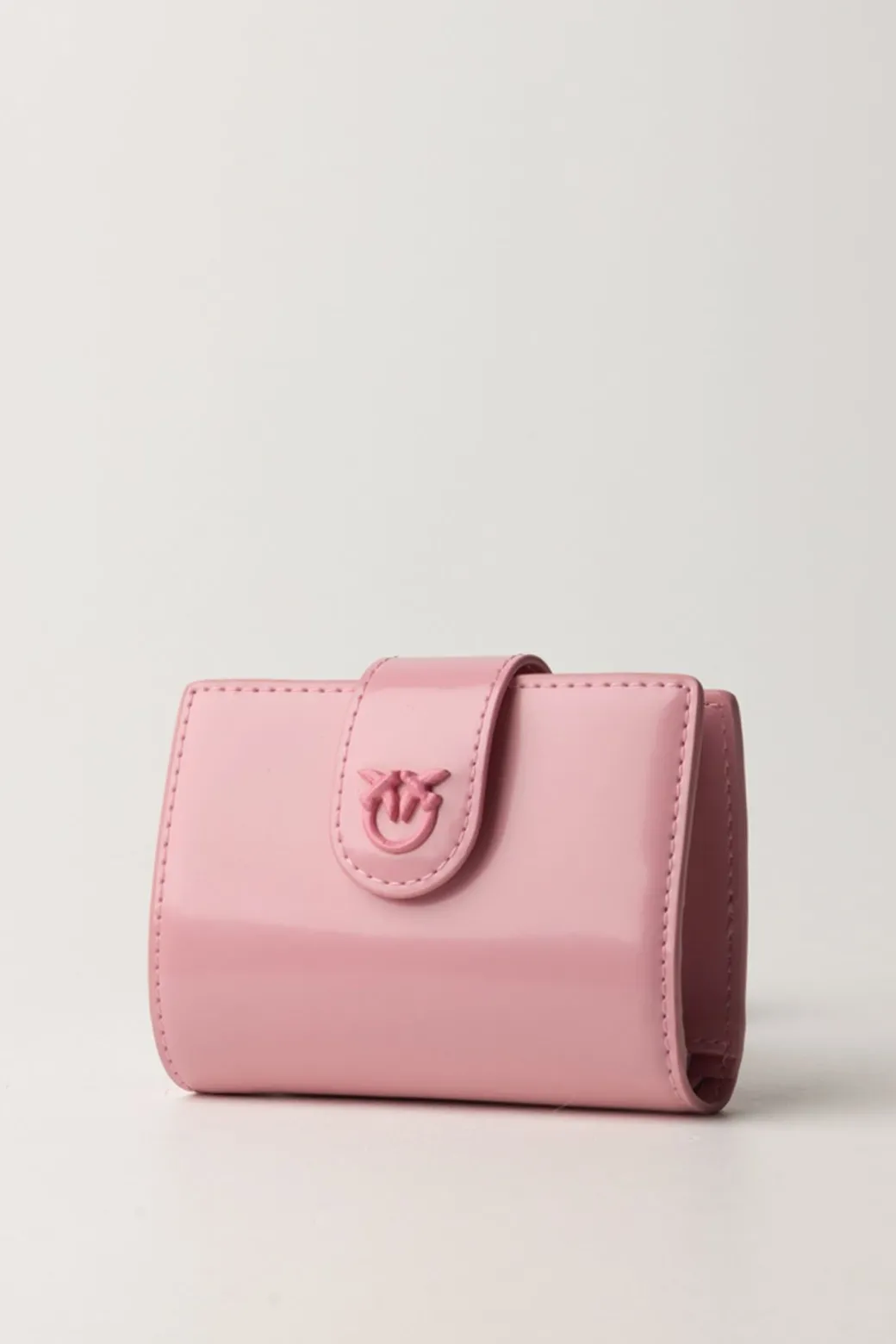 Pinko Wallet In Pelle LucidaROSA MARINO-BLOCK COLOR