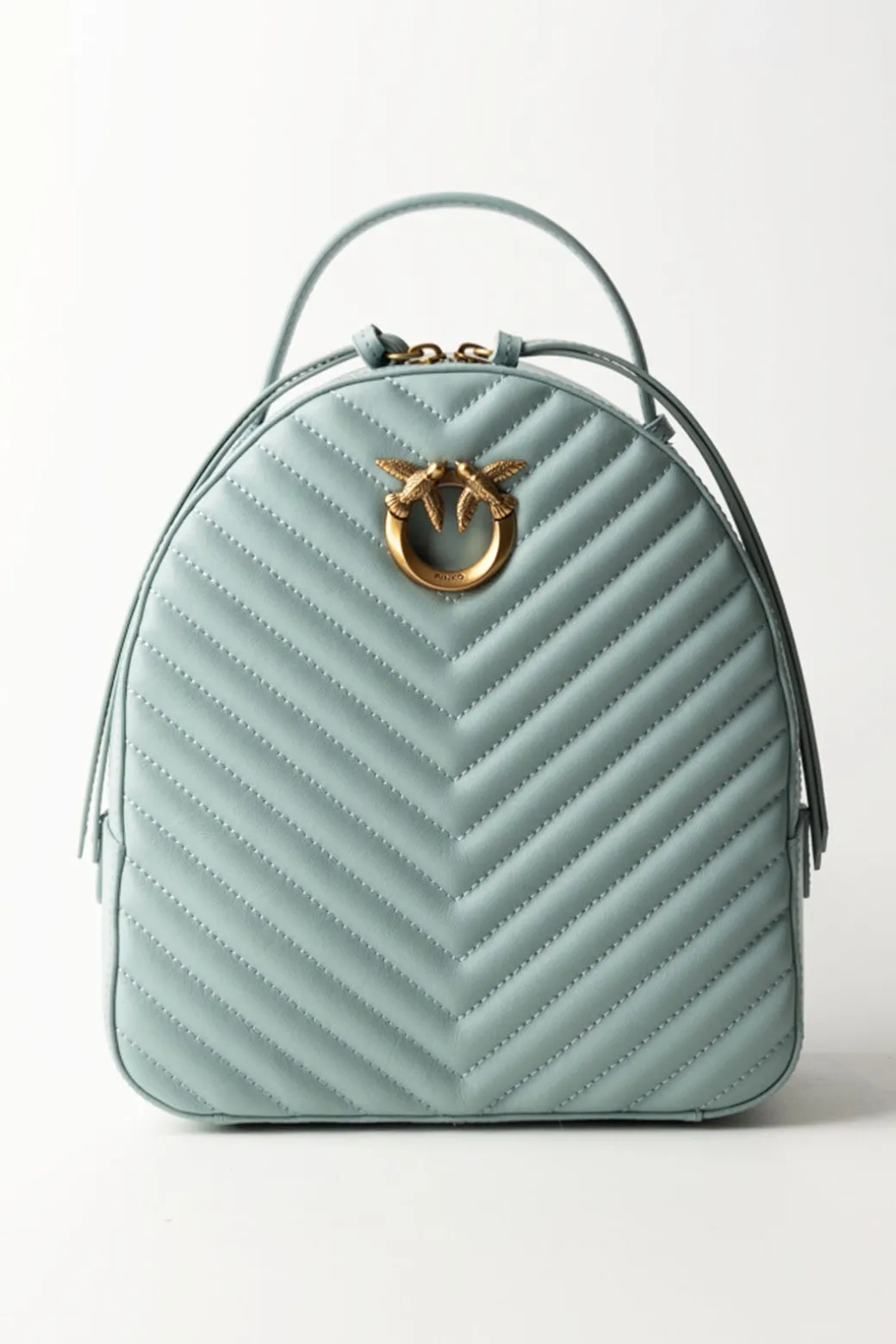 Pinko Zaino Love Click Trapuntato ChevronBRUMA GRIGIO-ANTIQUE GOLD