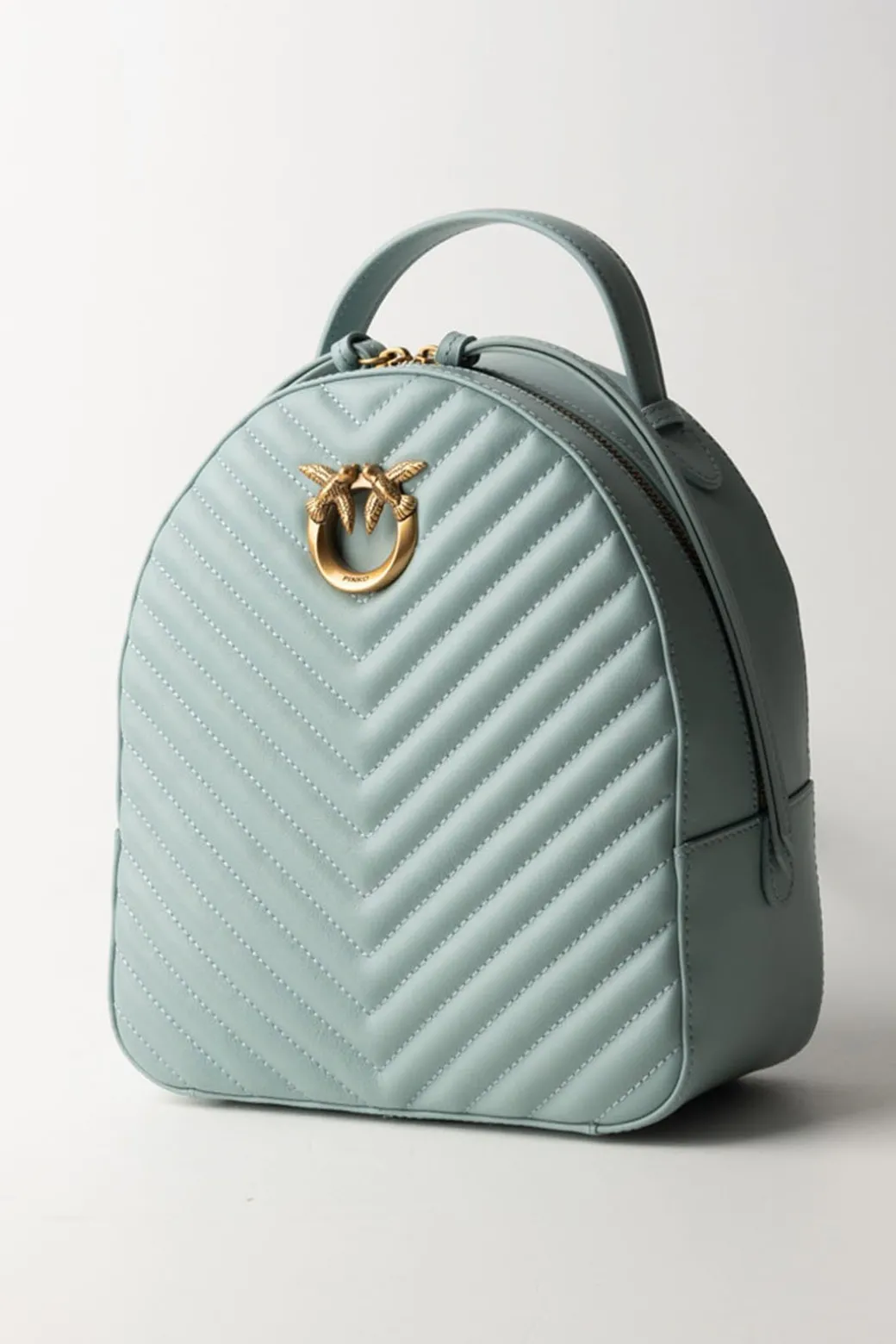 Pinko Zaino Love Click Trapuntato ChevronBRUMA GRIGIO-ANTIQUE GOLD